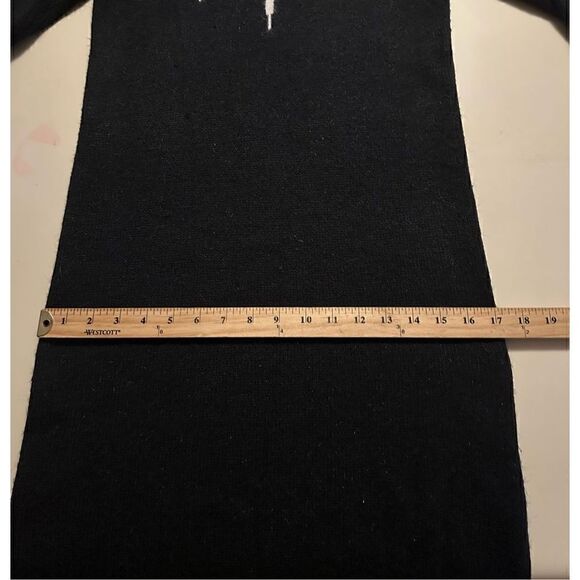 Vintage Women’s Black and White Midi Sweater Dress Shoulder Pads Size Small - Picture 9 of 10